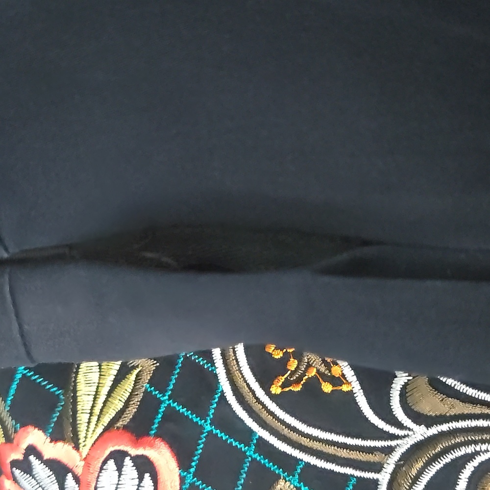 Anthropologie Moulinette Soeurs Embroidered Perennial Dress Black Floral Sz 10 - Picture 14 of 14